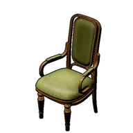 Antique Green Wooden Chair building icon