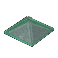 Glass Pyramid Roof building icon