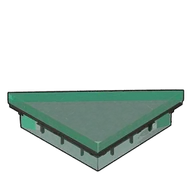 Glass Triangular Foundation building icon