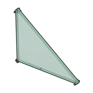 Glass Triangular Wall building icon