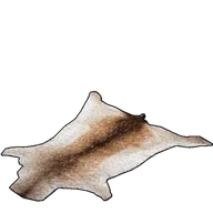 Fur rug building icon