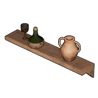 Wooden Decorative Wall Shelf building icon