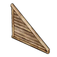 Wooden Triangular Wall building icon