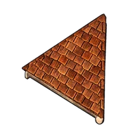 Wooden Slanted Triangular Roof building icon