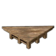 Wooden Triangular Foundation building icon