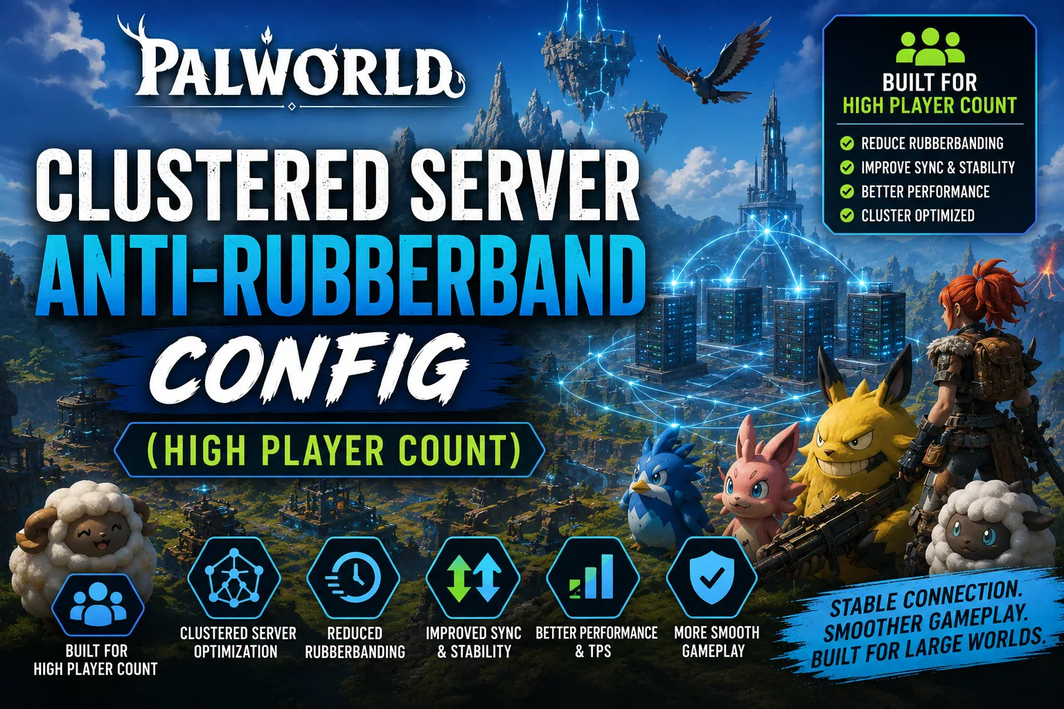 Clustered Server Anti-Rubberband Config (High Player Count) (1.0 Ready) — creator image by kirbbz
