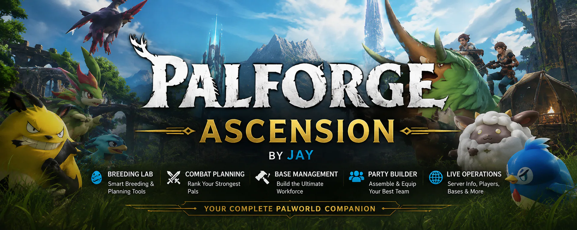 PALFORGE ASCENSION — Breeding, Palbox, Paldex, Power & Server Companion — creator image by jkoscik2020
