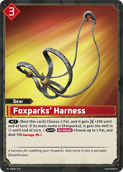 Foxparks' Harness card
