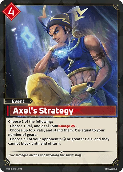 Axel's Strategy card