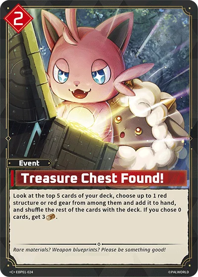 Treasure Chest Found! card
