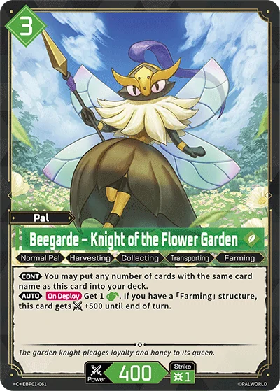 Beegarde – Knight of the Flower Garden card