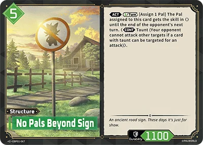No Pals Beyond Sign card