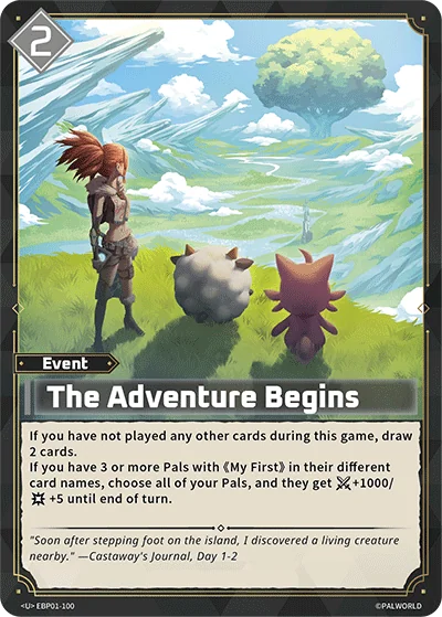 The Adventure Begins card