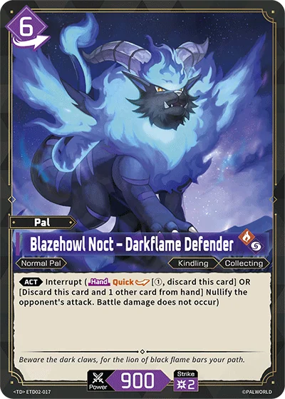 Blazehowl Noct – Darkflame Defender card